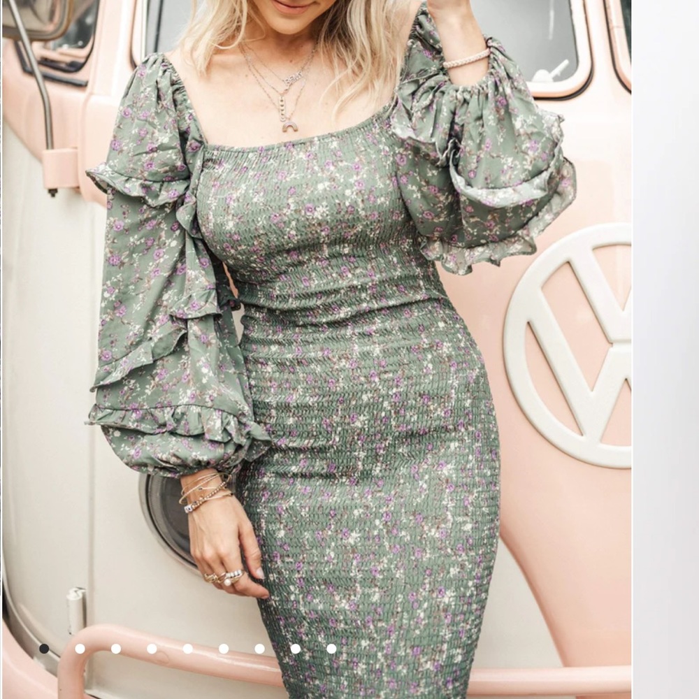 LEIA DRESS - SAGE